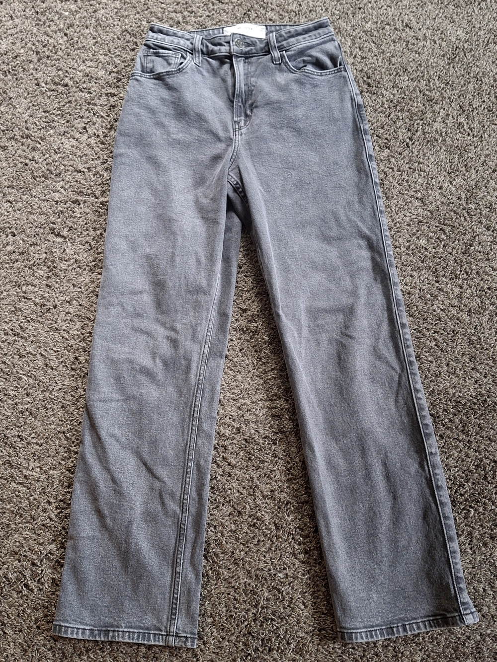Hollister Women’s Straight-Leg Gray Denim Jeans